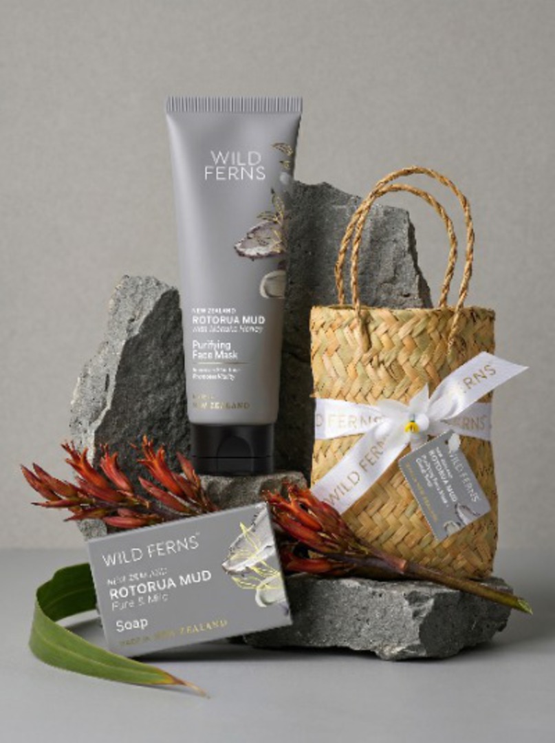 Wild Ferns Rotorua Mud Woven Basket image 0
